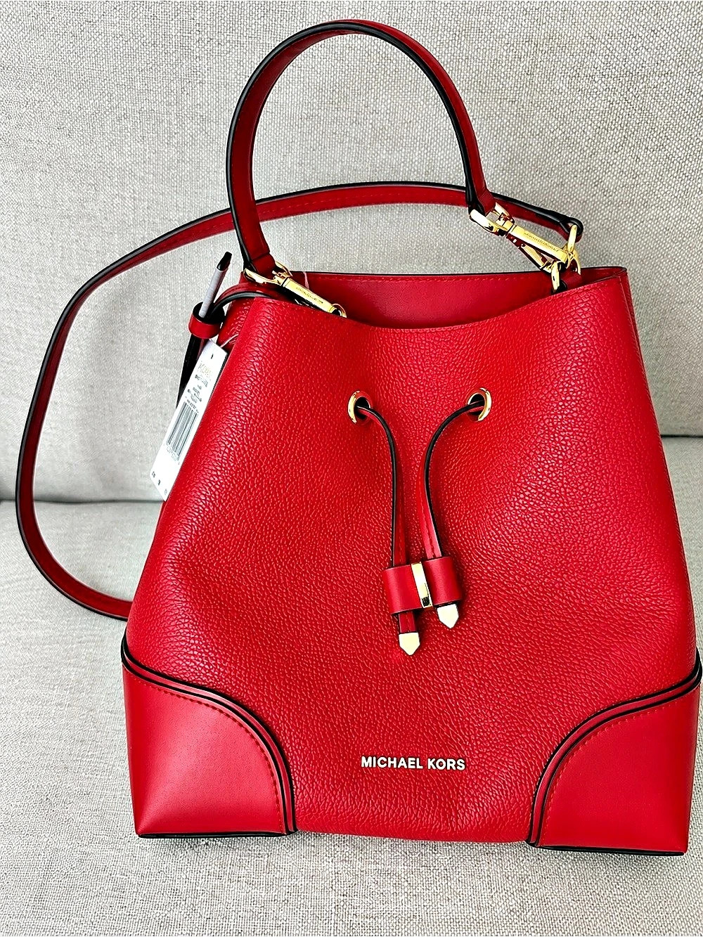 Michael Kors Gallery Red Leather Shoulder Bag NWT